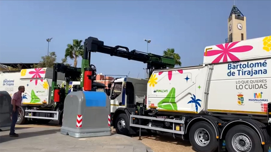 Nieuwe vrachtwagens en containers in San Bartolomé de Tirajana na investering van 1,8 miljoen