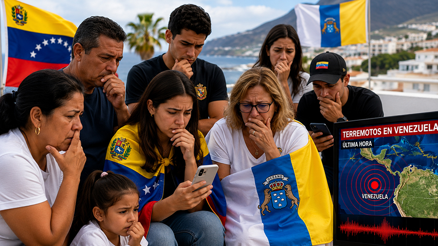 Duizenden Venezolanen op de Canarische Eilanden wachten op nieuws over aardbevingen in hun thuisland