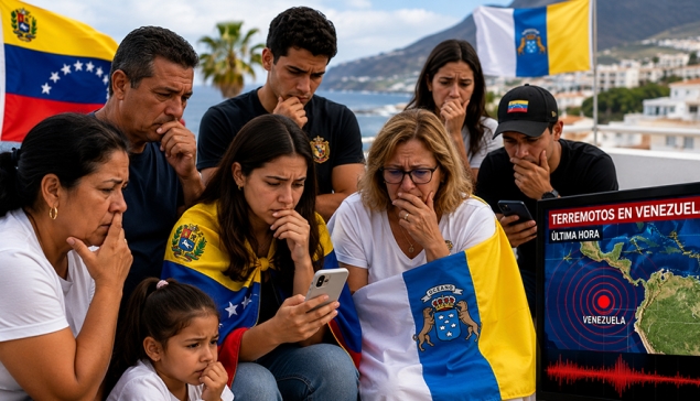 Duizenden Venezolanen op de Canarische Eilanden wachten op nieuws over aardbevingen in hun thuisland