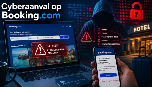 Cyberaanval op Booking.com laat vakantiegangers zonder accommodatie achter